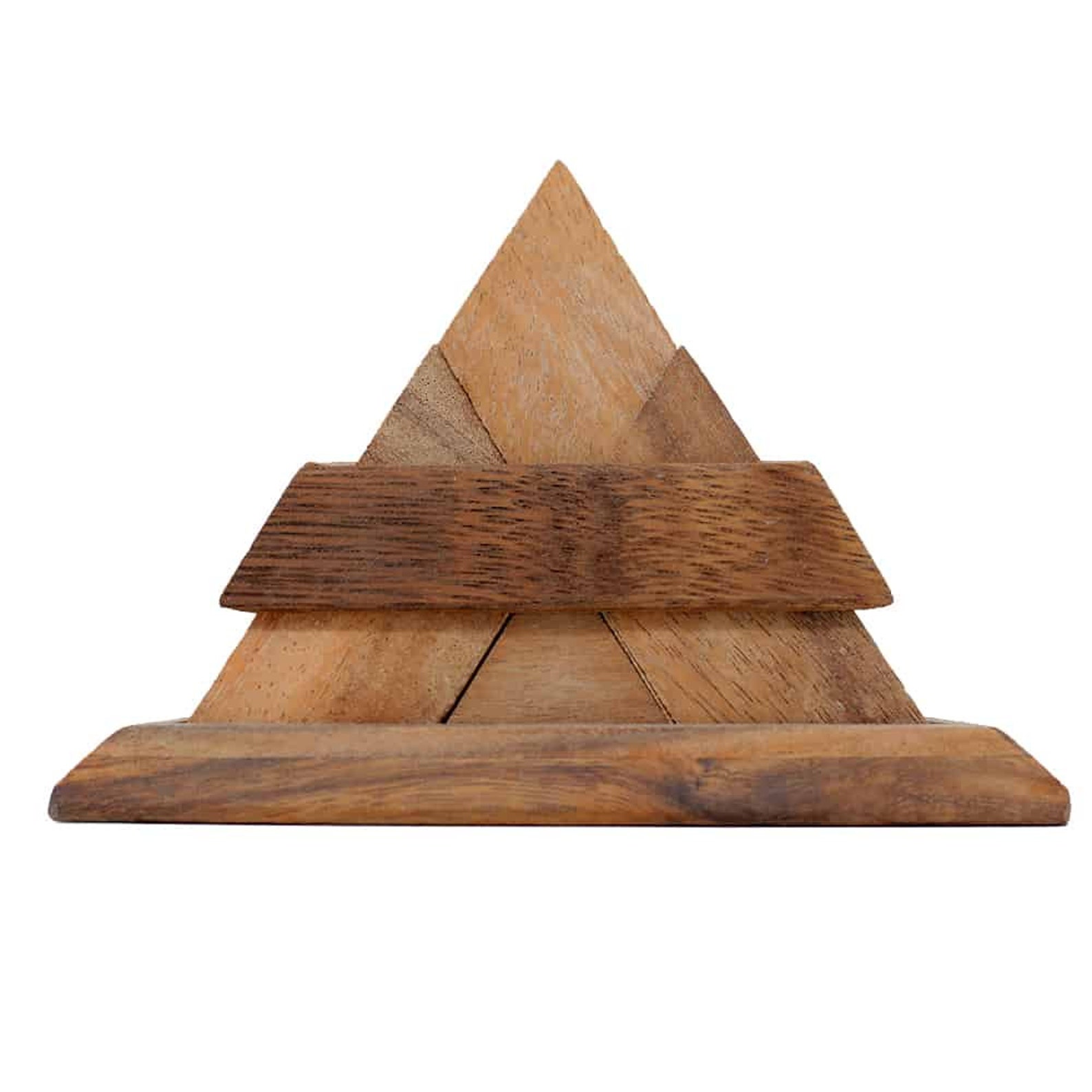 14 Piece Pyramid Puzzle Handmade Wooden Puzzle Tricky Etsy