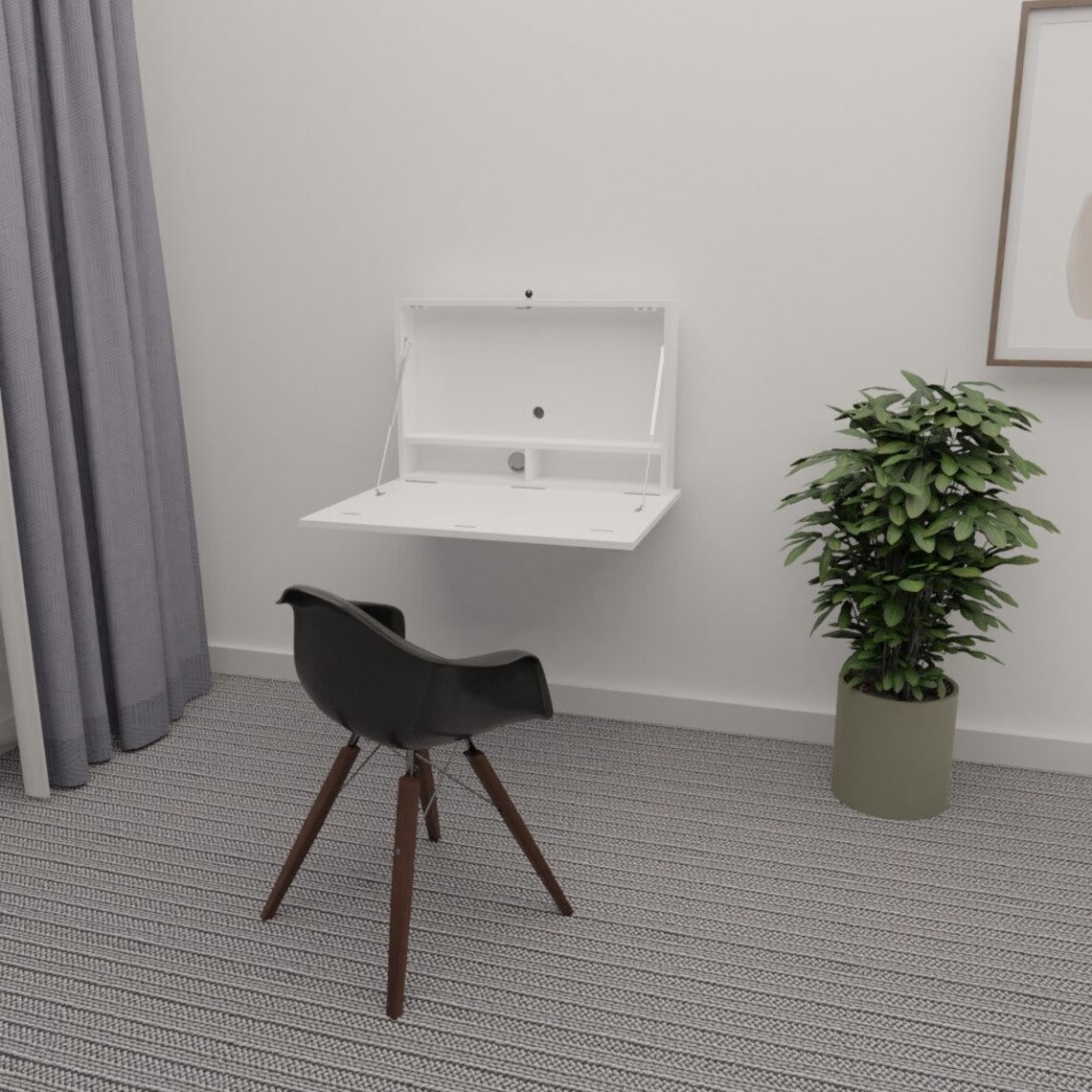 DropTop.™ Light. Wallmounted folding desk designed with space Etsy