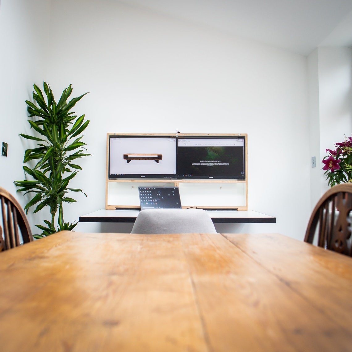 DropTop.™ Duo. Wallmounted folding computer desk. Etsy