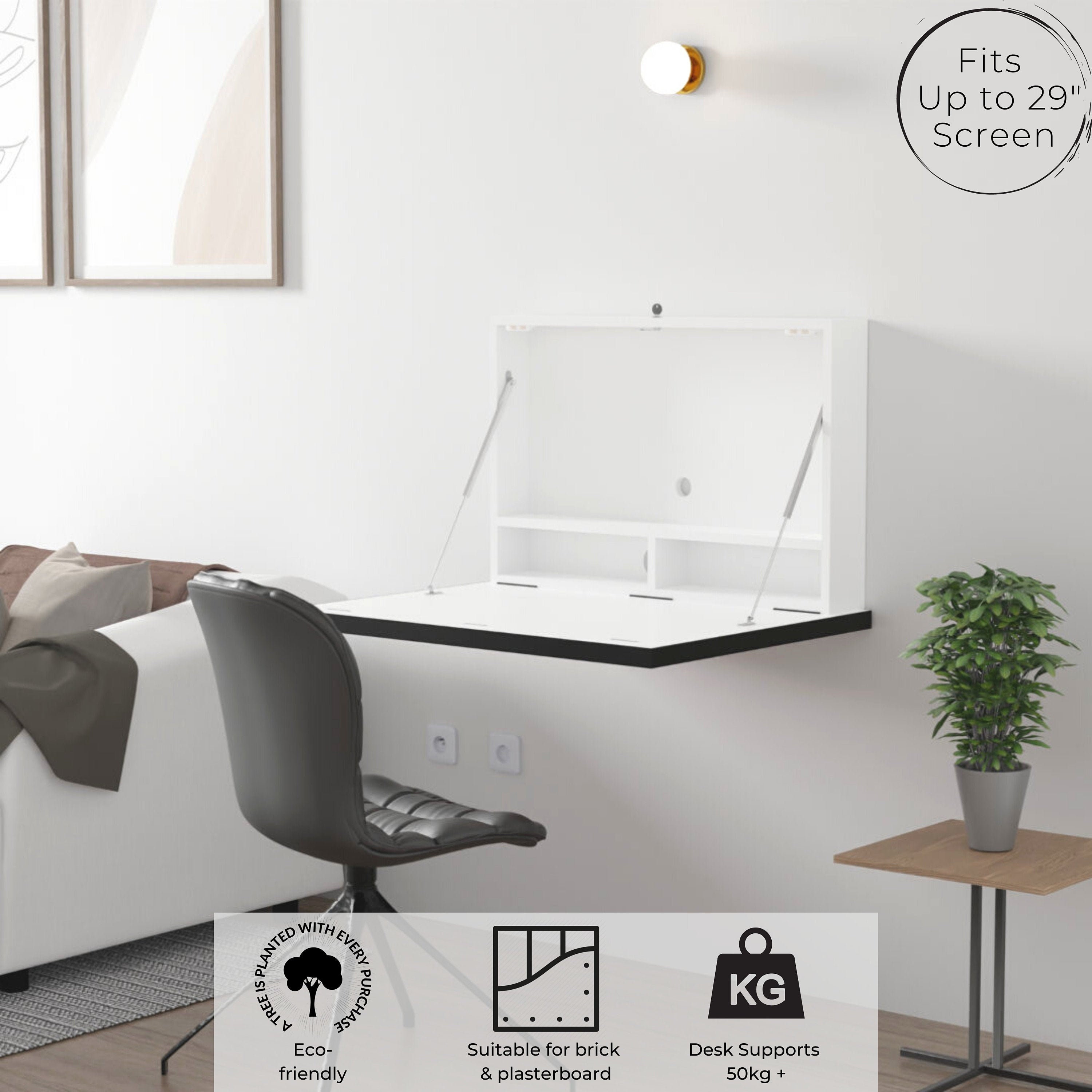 DropTop.™ Light. Wallmounted folding desk designed with space Etsy