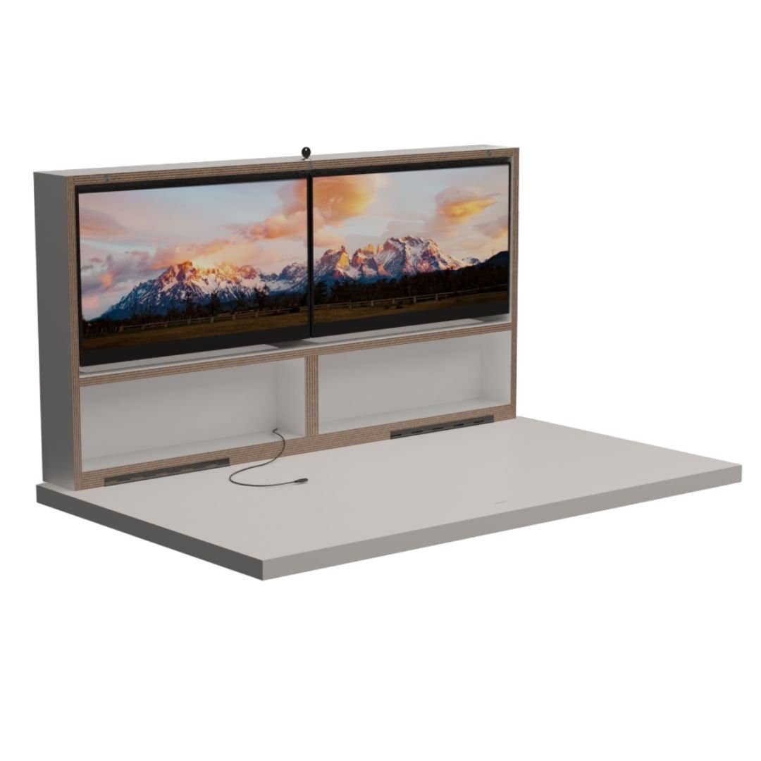 DropTop.™ Duo. Wallmounted folding computer desk. Etsy