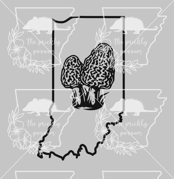 Esquema del estado de Indiana Morel SVG Etsy México
