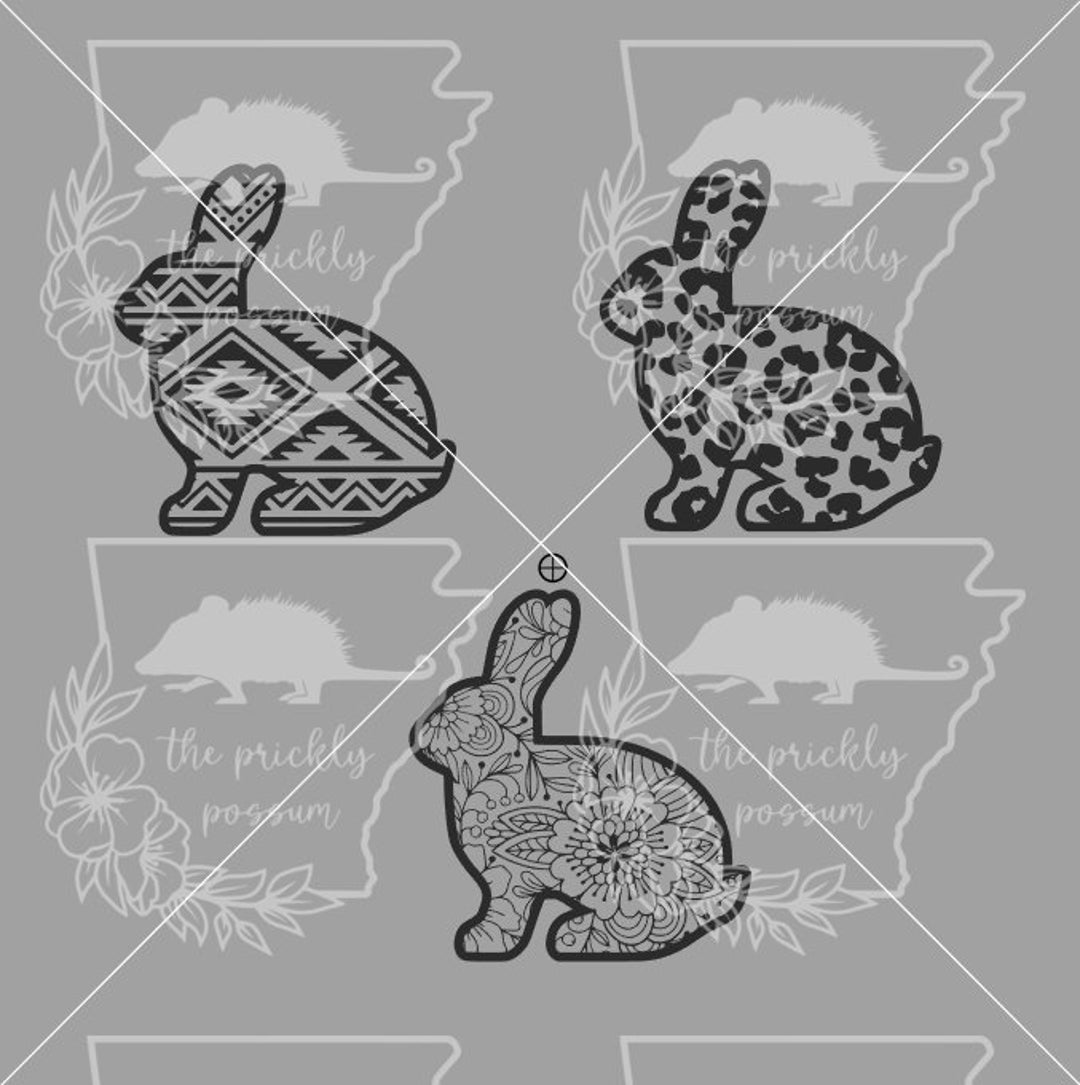 Patterned Rabbit SVG - Etsy