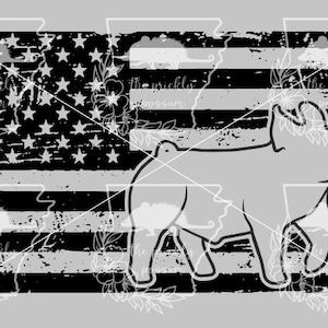 Show Pig US Flag SVG
