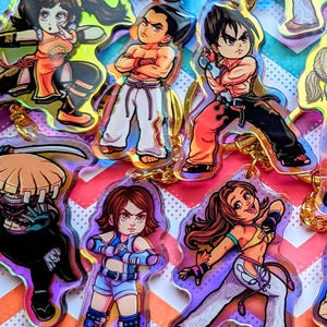 King of Iron Fist Acrylic Charms | Tekken Chibis | Keychain Charms