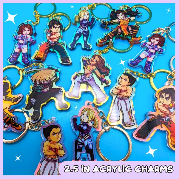 King of Iron Fist Acrylic Charms | Tekken Chibis | Keychain Charms