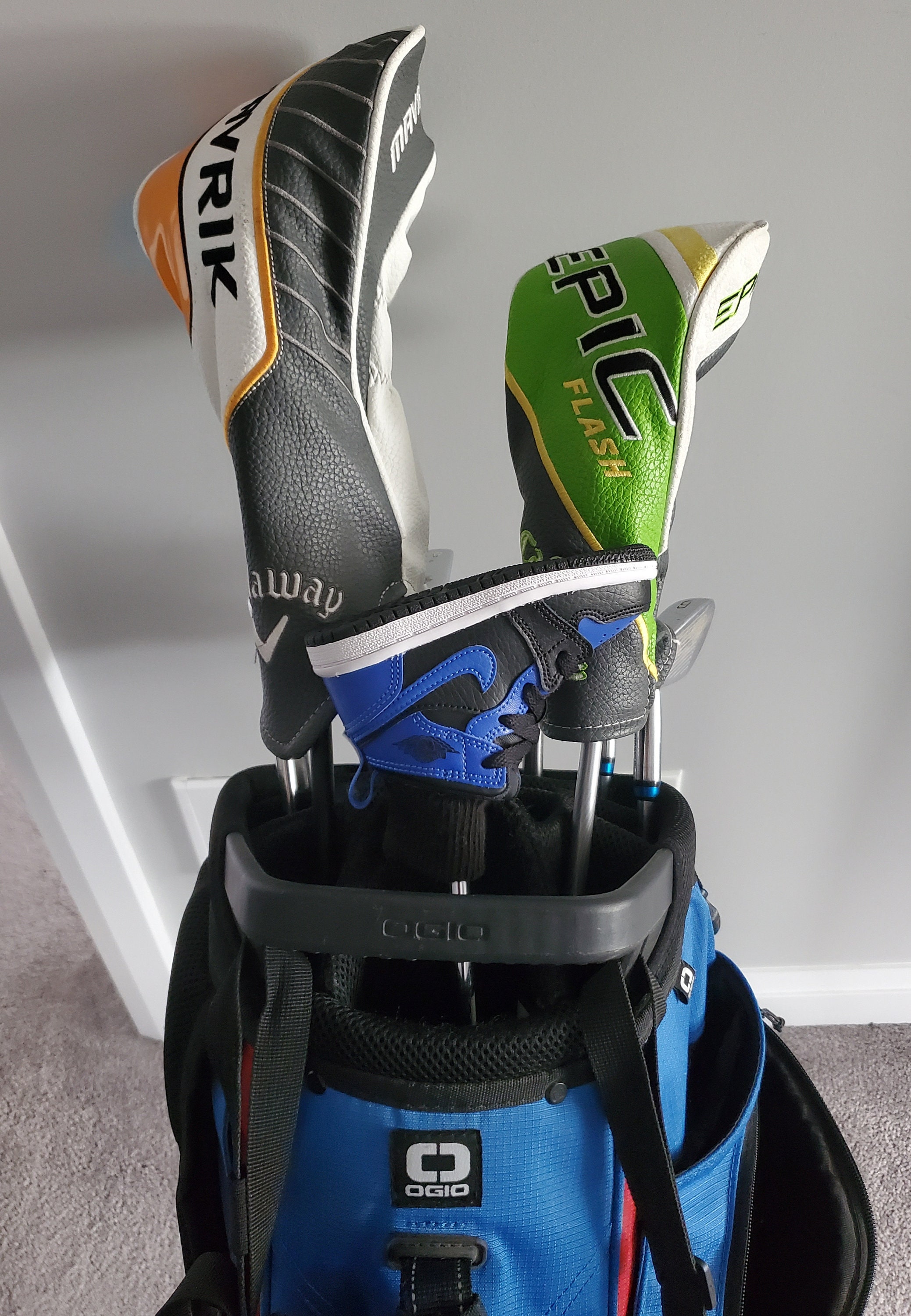 Golf Putter Headcover Negro Azul Custom Jordan Sneaker Etsy