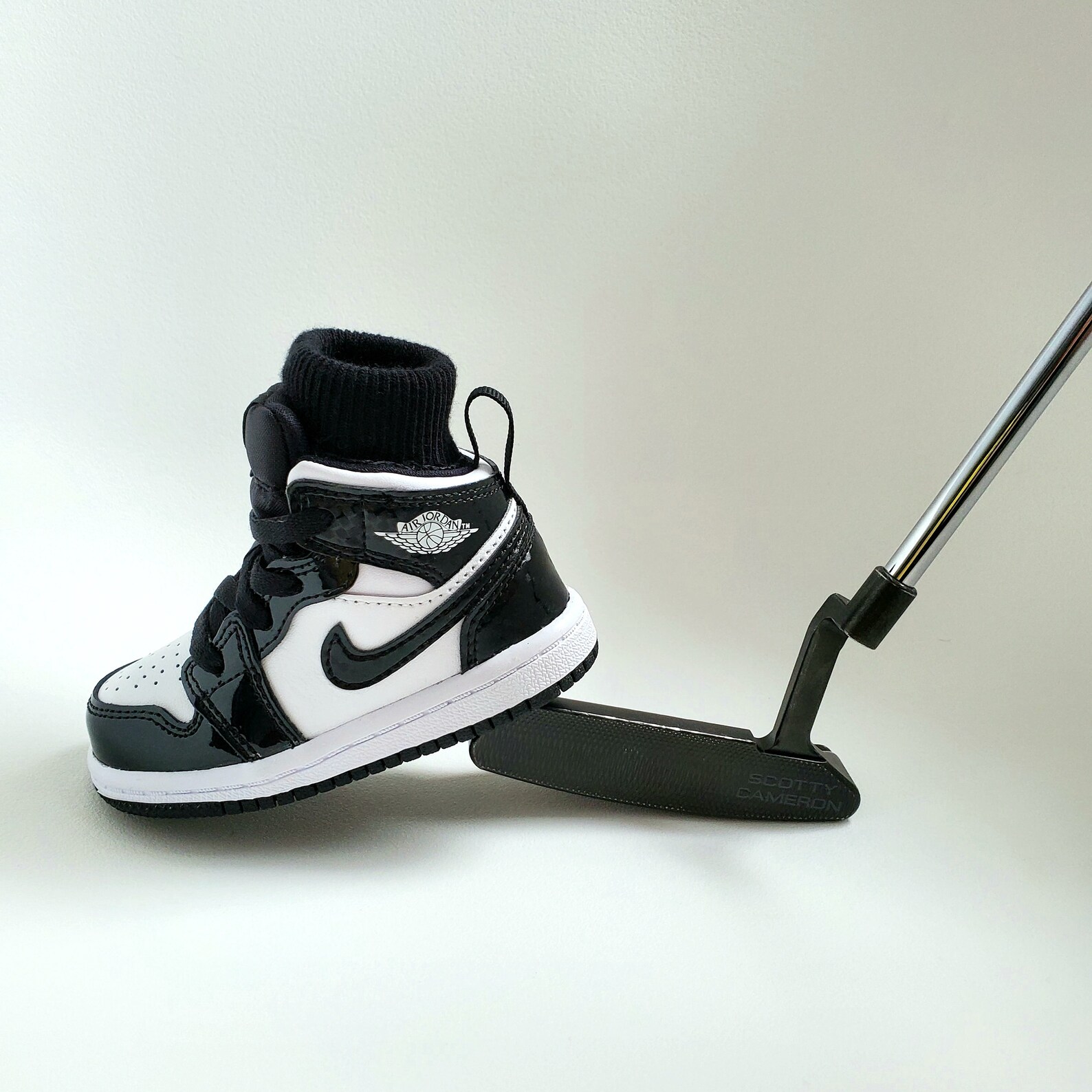 Golf Putter Headcover Black White Custom Jordan Sneaker Etsy