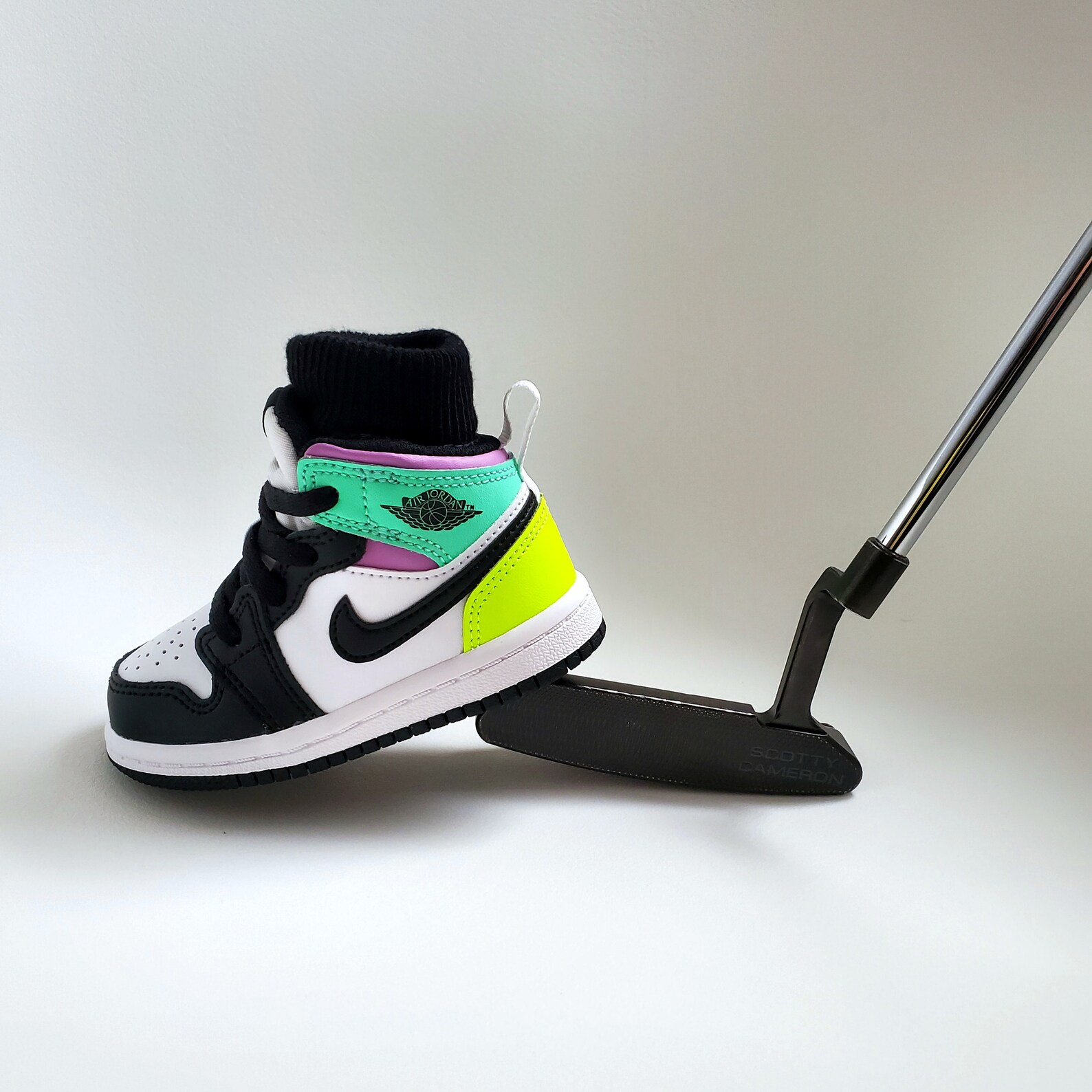 Golf Putter Headcover Black Neon Custom Jordan Sneaker Etsy
