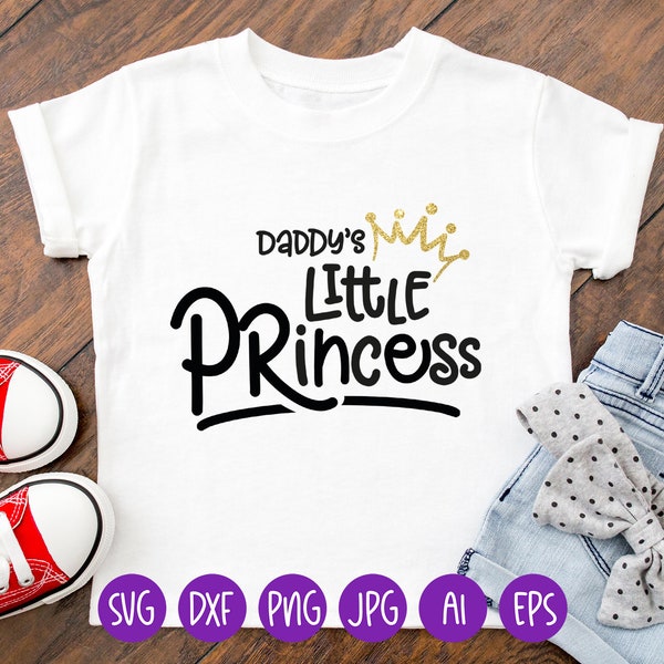 Daddy's Little Princess SVG, Daddy's girl svg, dxf, png instant download, baby girl SVG, Daddy's Princess SVG, Baby Princess svg, Baby svg