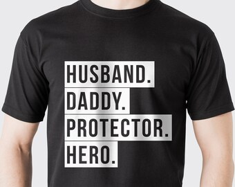 Husband Daddy Protector Hero SVG, Fathers Day SVG, Dad svg, dxf, png instant download, Daddy svg, Dad Quotes svg, Father's Day svg, Daddy