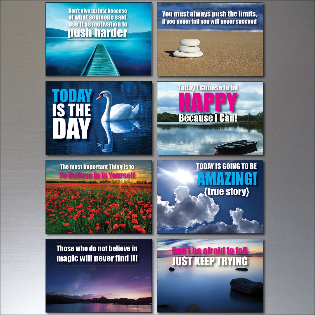 Motivational Fridge Magnets and Inspirational Quotes Set 0f 8 No.1 - Etsy