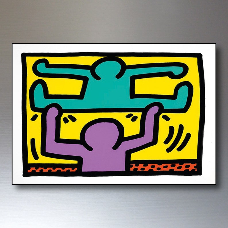 Fridge Magnets set of 8 Keith Haring painting street art decorative fridge magnets zdjęcie 4