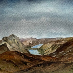 Buttermere nel Lake District - acquerello originale firmato