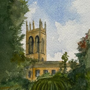 Oxford Botanic Garden - original signiertes Aquarell