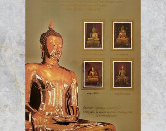 Thailand Buddhist Stamps sheet | Vesak Day 1995 & Wat Arun Giant 2001 Souvenir