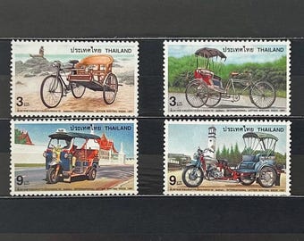 Thailand Vintage Trishaw Stamps 1997 - International Letter Writing Week (Set of 4)