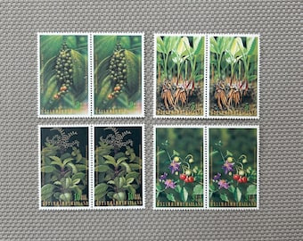 Thailand Herbal Stamps 2001 - Kitchen Herbs | International Letter Writing Week (Set of 4)