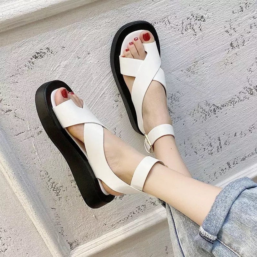 Strap Sandals Platform Sandals Korean Style Sandals Wrap - Etsy