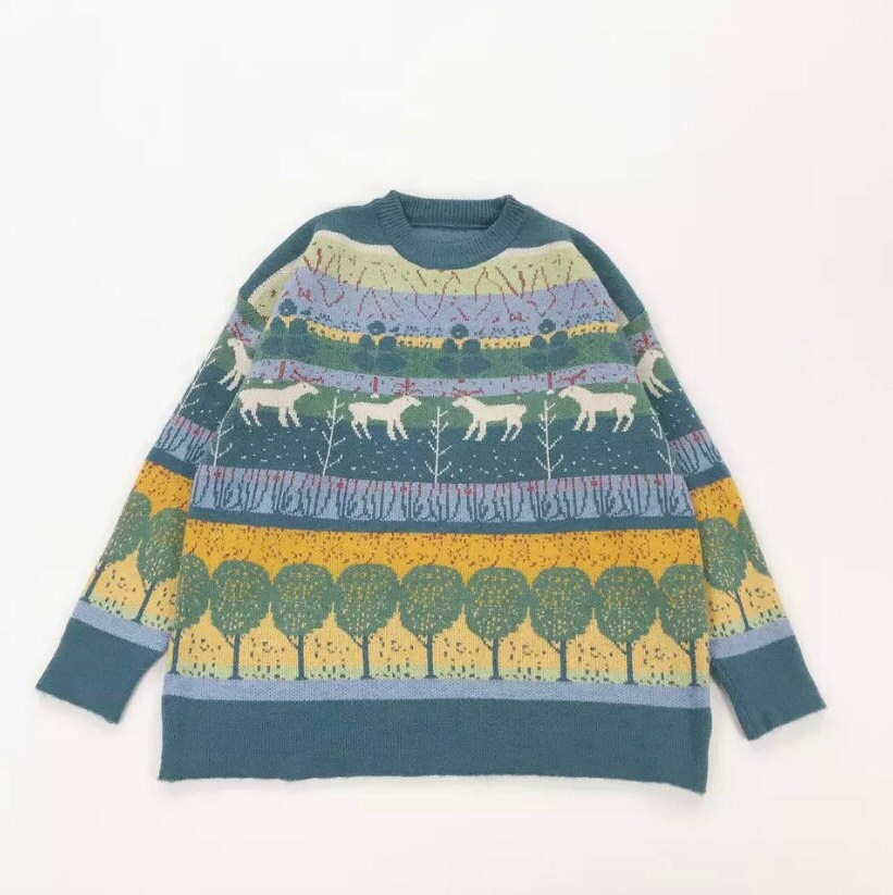 Harajuku Kawaii Holiday Sweater Fall Sweater Winter Sweater - Etsy Canada