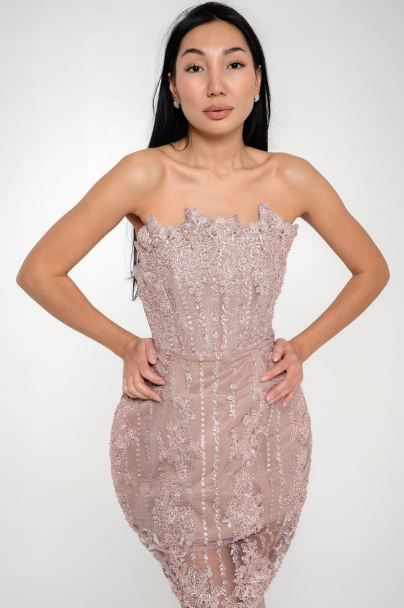 Bustier dress lace discount