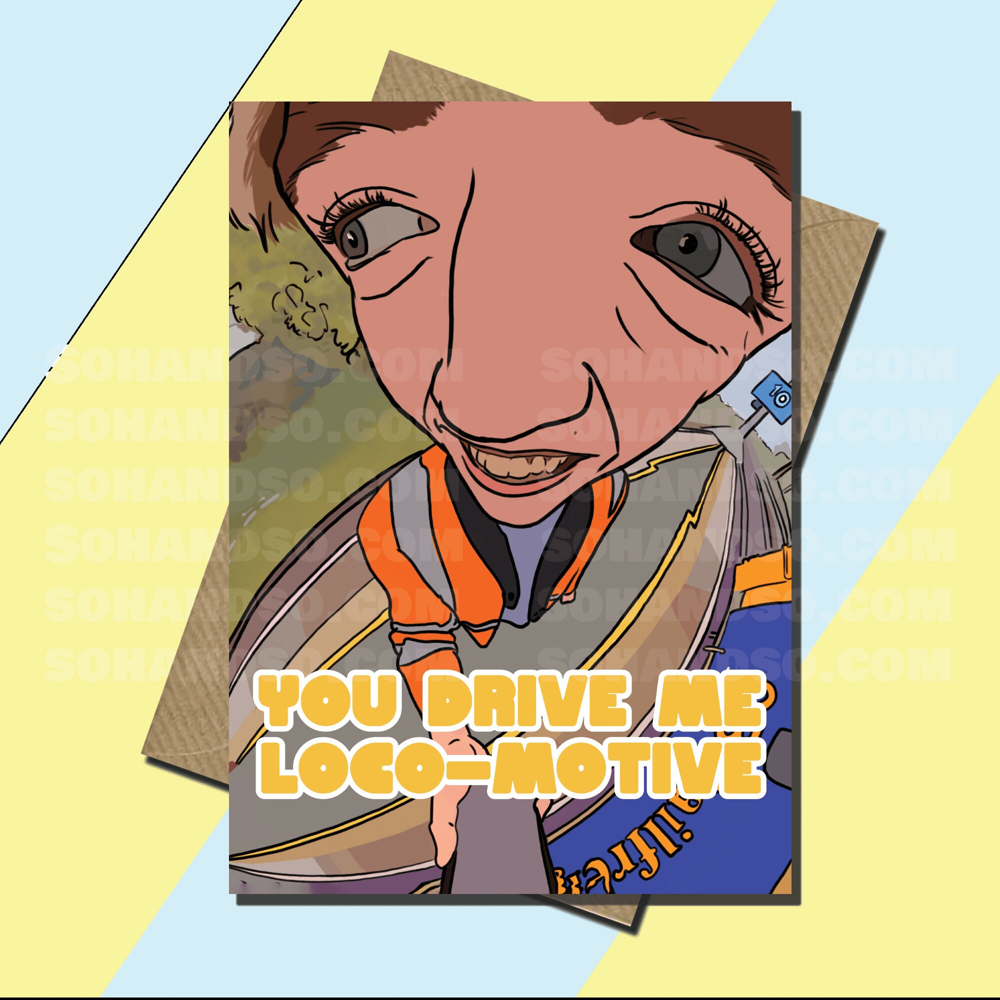 Francis Bourgeois Card Tiktok Train Guy Love Card Etsy UK