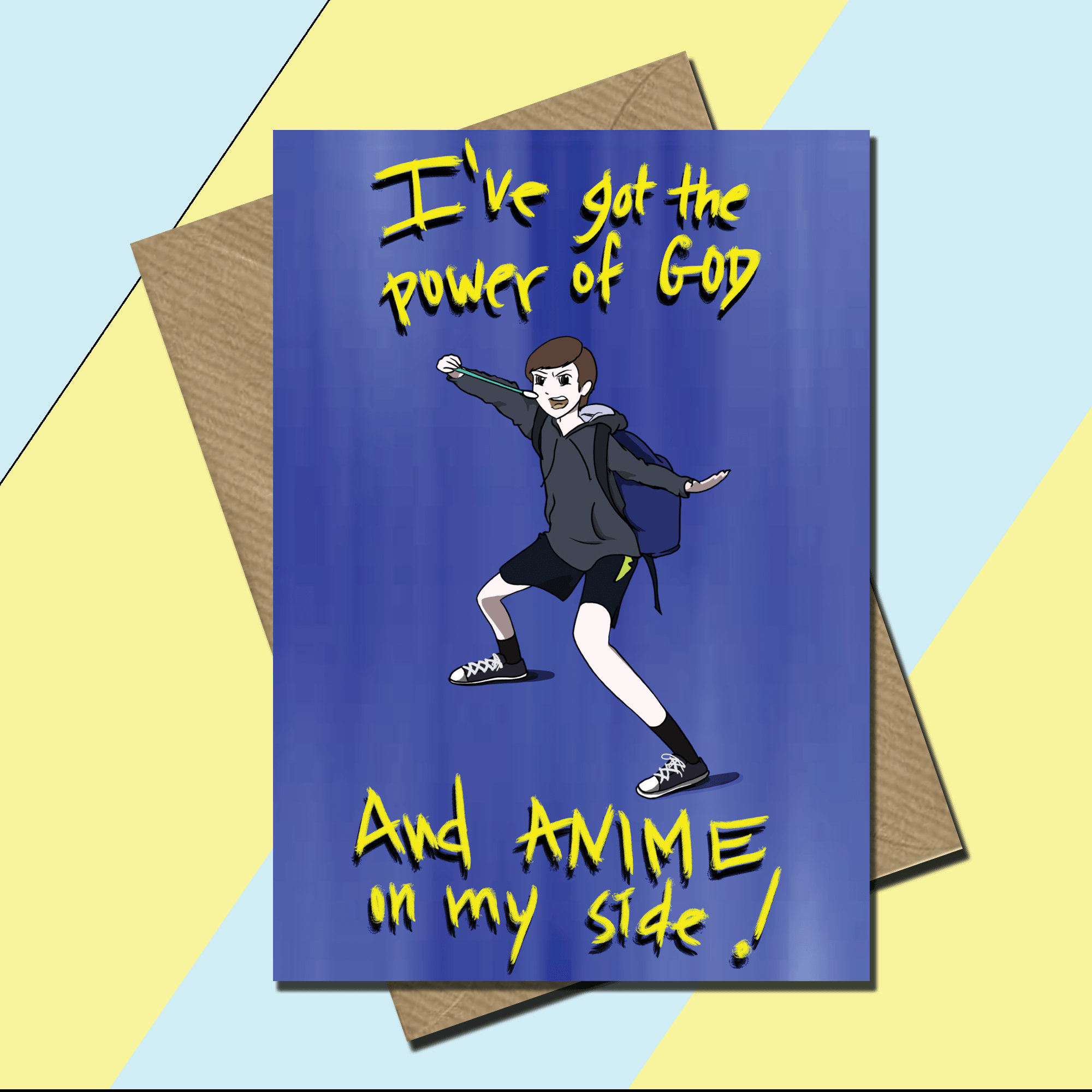 I Have the Power of God and Anime on My Side Card Meme Card - Etsy I Have the Power of God and Anime on My Side Card Meme Card - Etsy