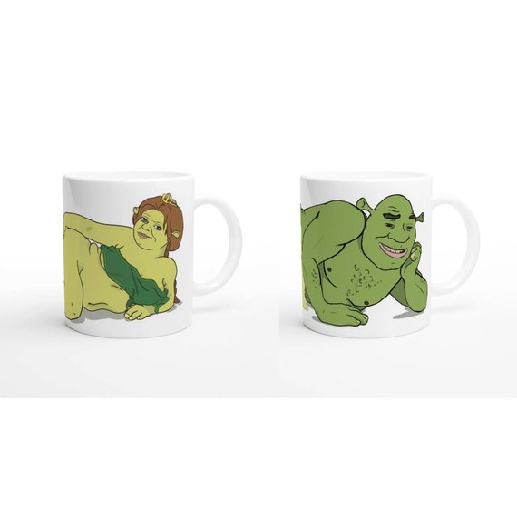 The Shrek & Fiona Love Couple Mugs Couples Gift Two Mugs 