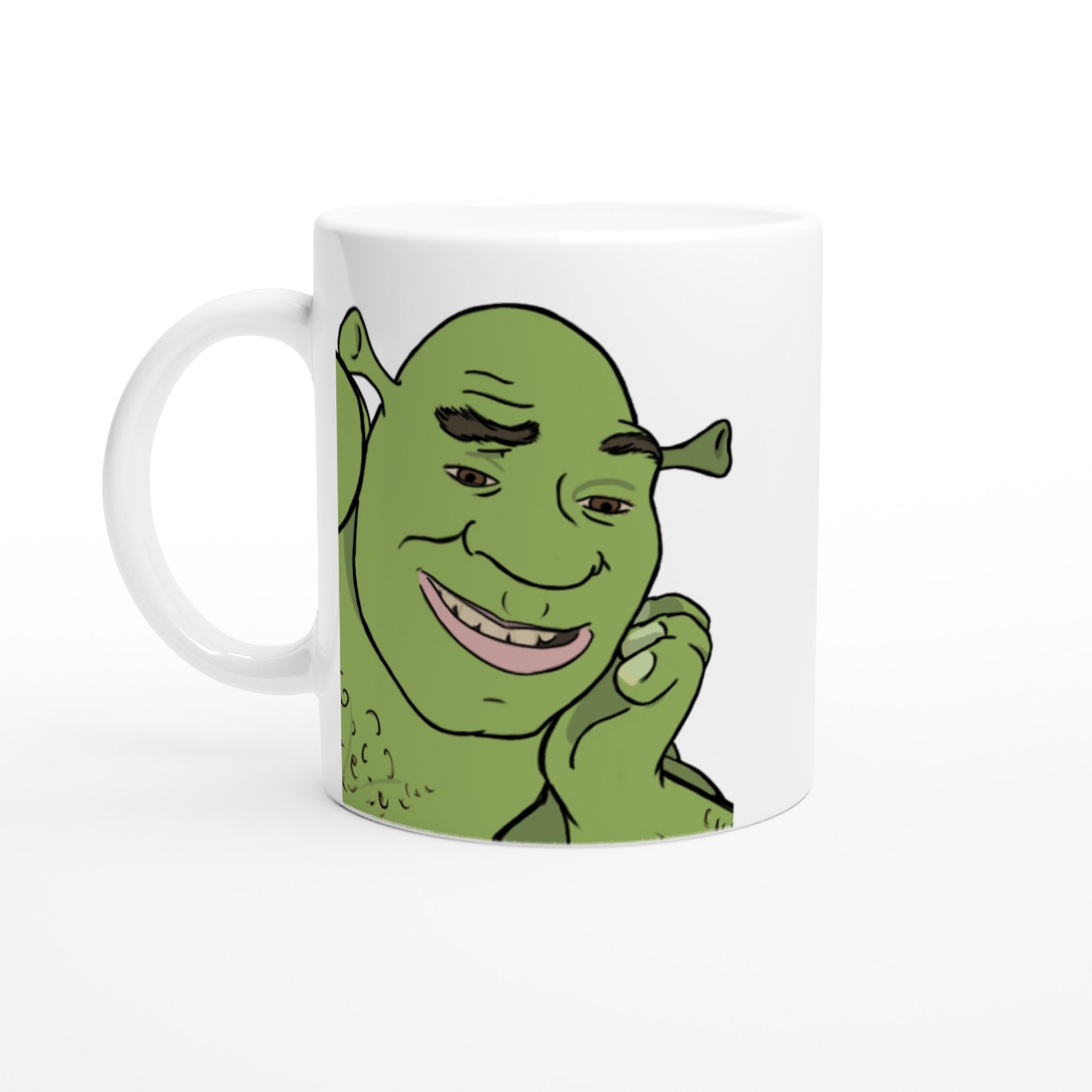 Funny Shrek Up Meme Coffee Ceramic Mug