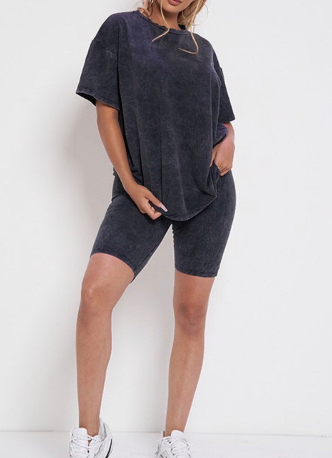 Oversized T-shirt With Biker Shorts Set of 2 Pieces - Etsy
