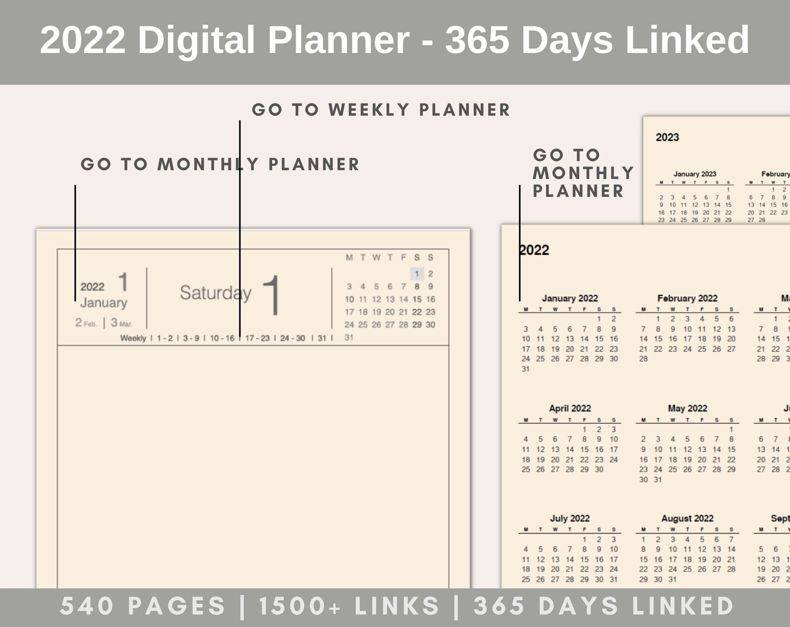 Sbu Academic Calendar Fall 2023 2022 2023 Digital Planner Muji Style Brown Minimalist | Etsy Singapore
