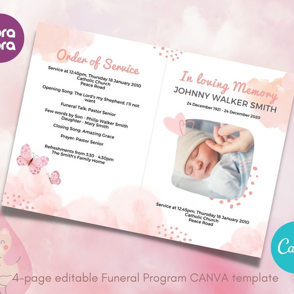 Stillborn Baby Obituary Etsy