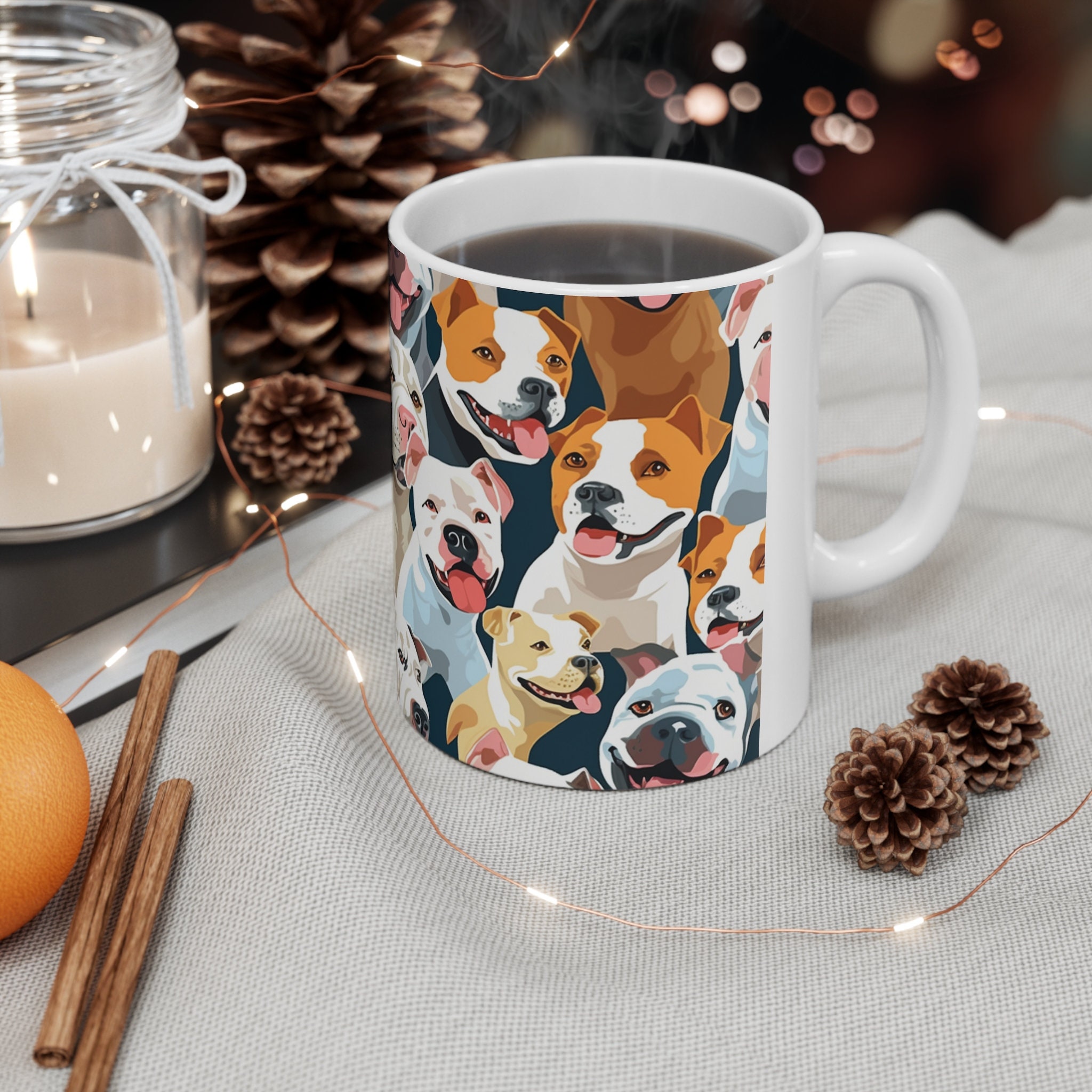 Pitbull Mug, Pitbull Collage, Pitbull Lovers, Pit Mom, Coffee, Pit Etsy