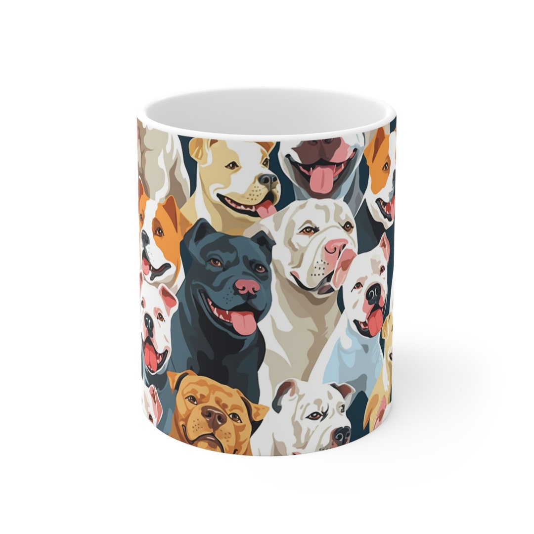 Pitbull Mug, Pitbull Collage, Pitbull Lovers, Pit Mom, Coffee, Pit Etsy