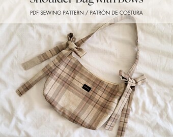 Bow Shoulder Bag Sewing Pattern | Beginner Friendly PDF Bag Making Instructions
