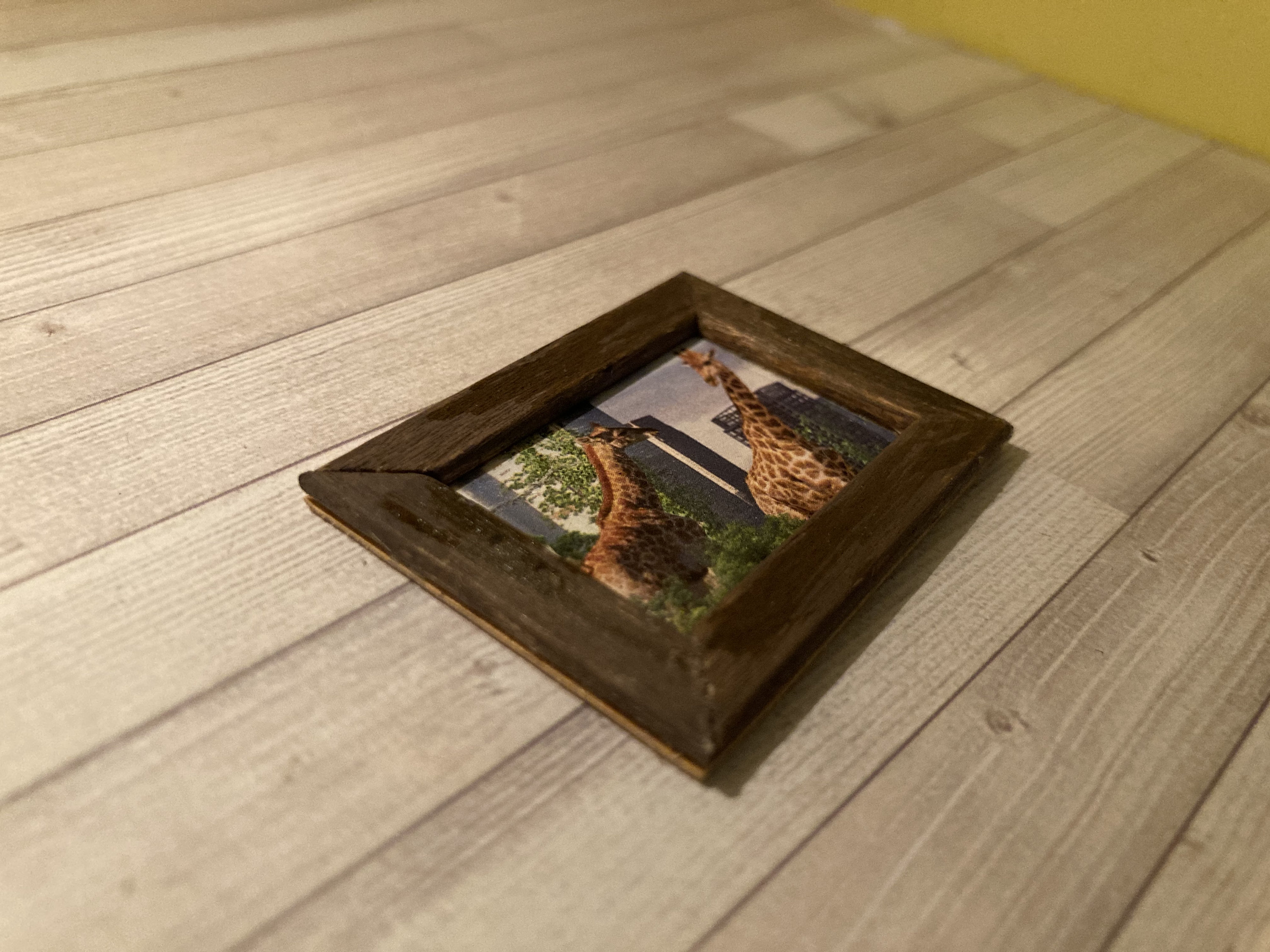 2piece Wooden Framed animals in the City Pictures Etsy UK