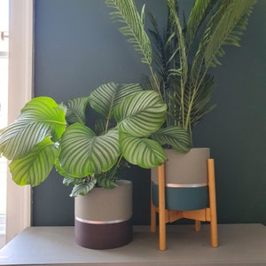 MELROSE 25cm Concrete Indoor Plant Pot | Extra Large Planter | Purple ...