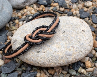 Woven leather bracelet
