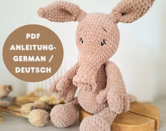 Amigurumi Häkelanleitung Erdferkel Harvey Jr. / Häkeln für Anfänger / PDF Anleitung Lisbeths Häkelbande/ deutsch