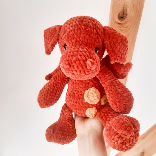 Haakpatroon draak, gehaakte amigurumi draak Fiur, Duits/Engels / Haakpatroon voor beginners PDF / Babydraak Lisbeth's gehaakte bandje