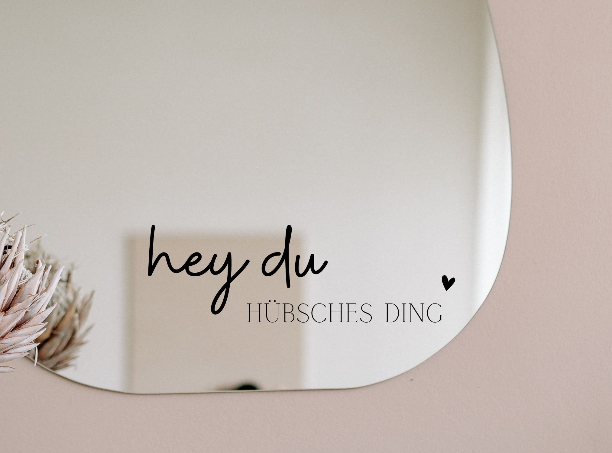 Aufkleber Spiegel Spruch Hey du hübsches Ding Etsy.de
