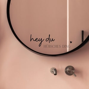 Pegatina para espejo con la frase "Hola, preciosa", pegatina personalizada para espejo, pegatina para baño, decoración de baño, decoración de entrada