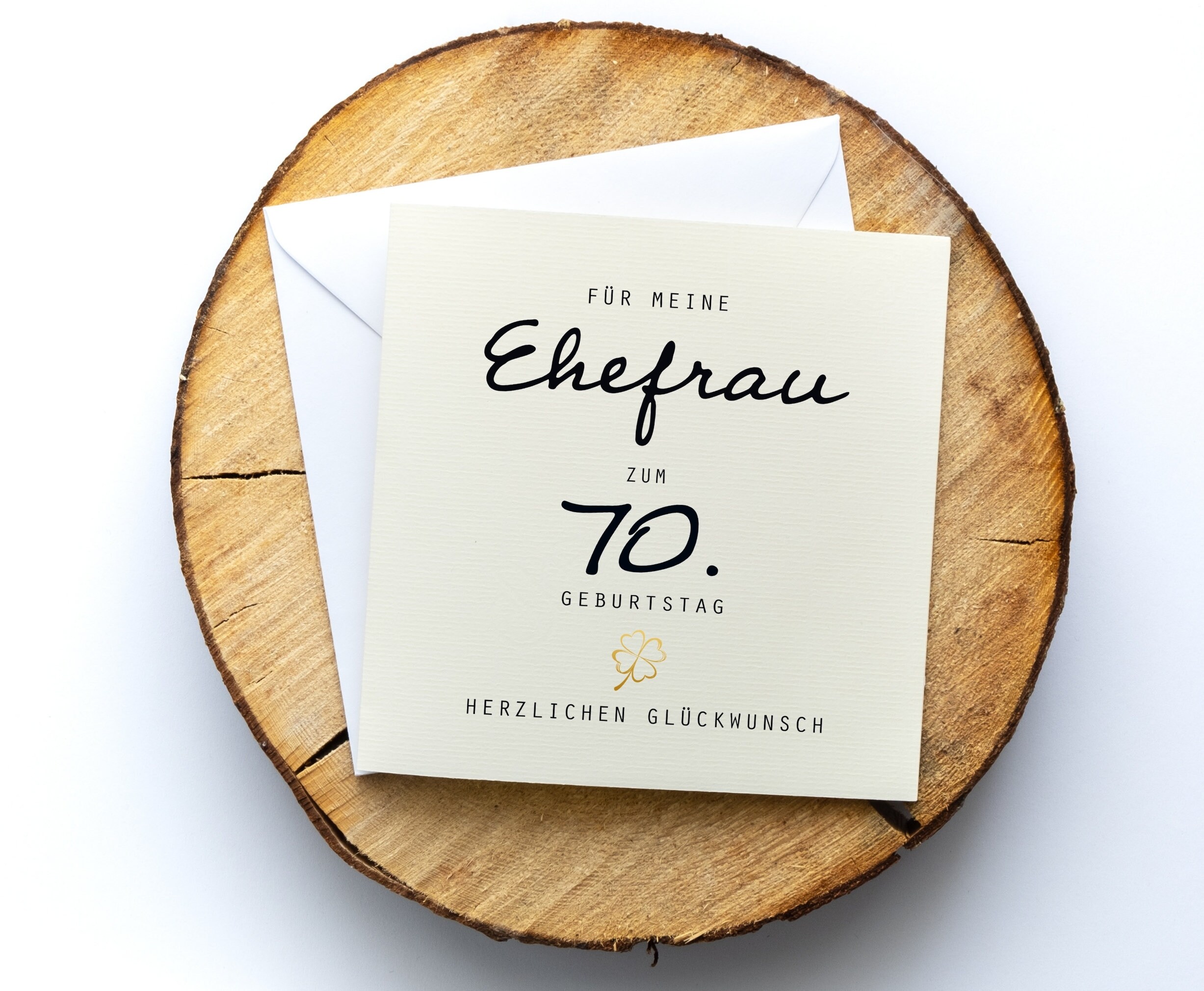 Geburtstagskarte Klappkarte quadratisch Ehefrau zum 70. Etsy