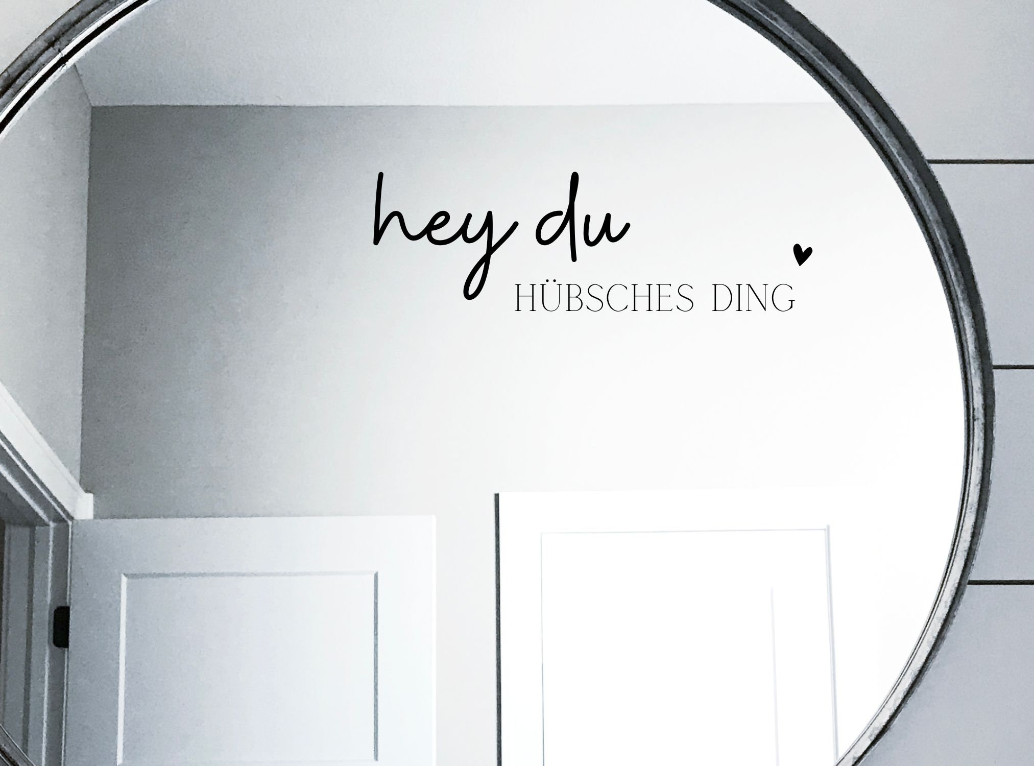 Aufkleber Spiegel Spruch Hey du hübsches Ding Etsy.de