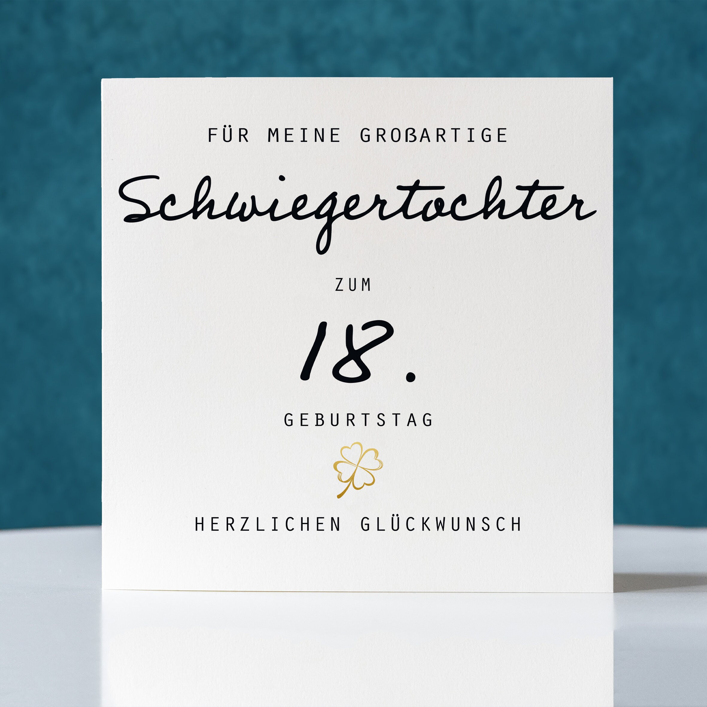 Geburtstagskarte Für Sohn Und Schwiegertochter – Champagner-Design, Goldgeprägt, 15,8x22 Cm