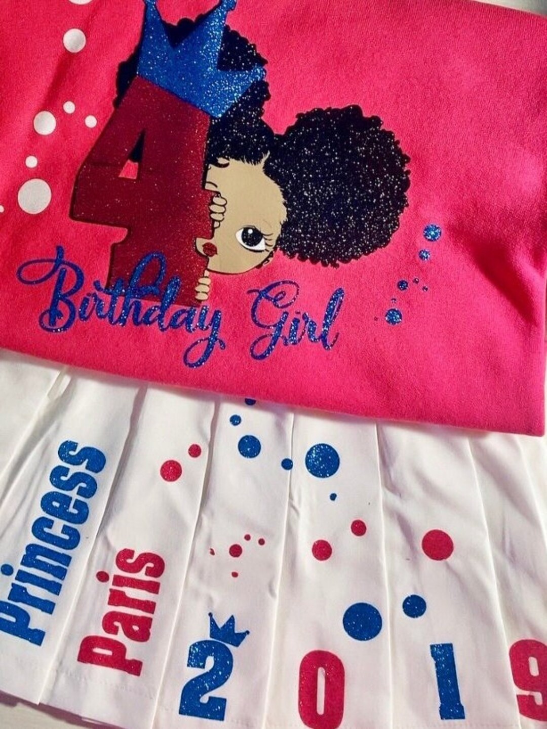 Customized Pleated Skirt Set Toddler Birthday Set 4 Year Old Birthday Outfit Etsy