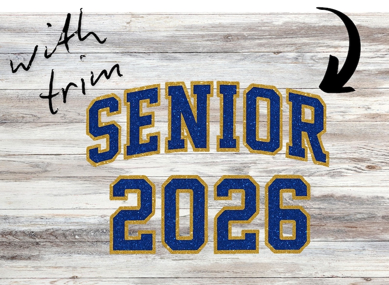 Senior Jeans Iron-on Decals | “SENIOR” + “2027” + Name | Matte/glitter ...