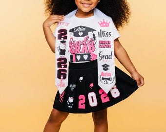 Kindergarten Graduation Outfit, Custom Pre K Skirt Set, Class of 2026