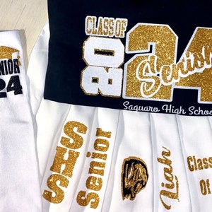 Personalized Senior|Graduation 2024 Skirt| Set| Graduation Gift 2024| Graduation Outfit| SENIOR 2024| Graduation Stole |8TH |5th grade grads