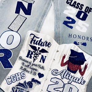 Senior 2025 -26/  Corset / Graduation Corset / College Corset/ Corset with Jeans